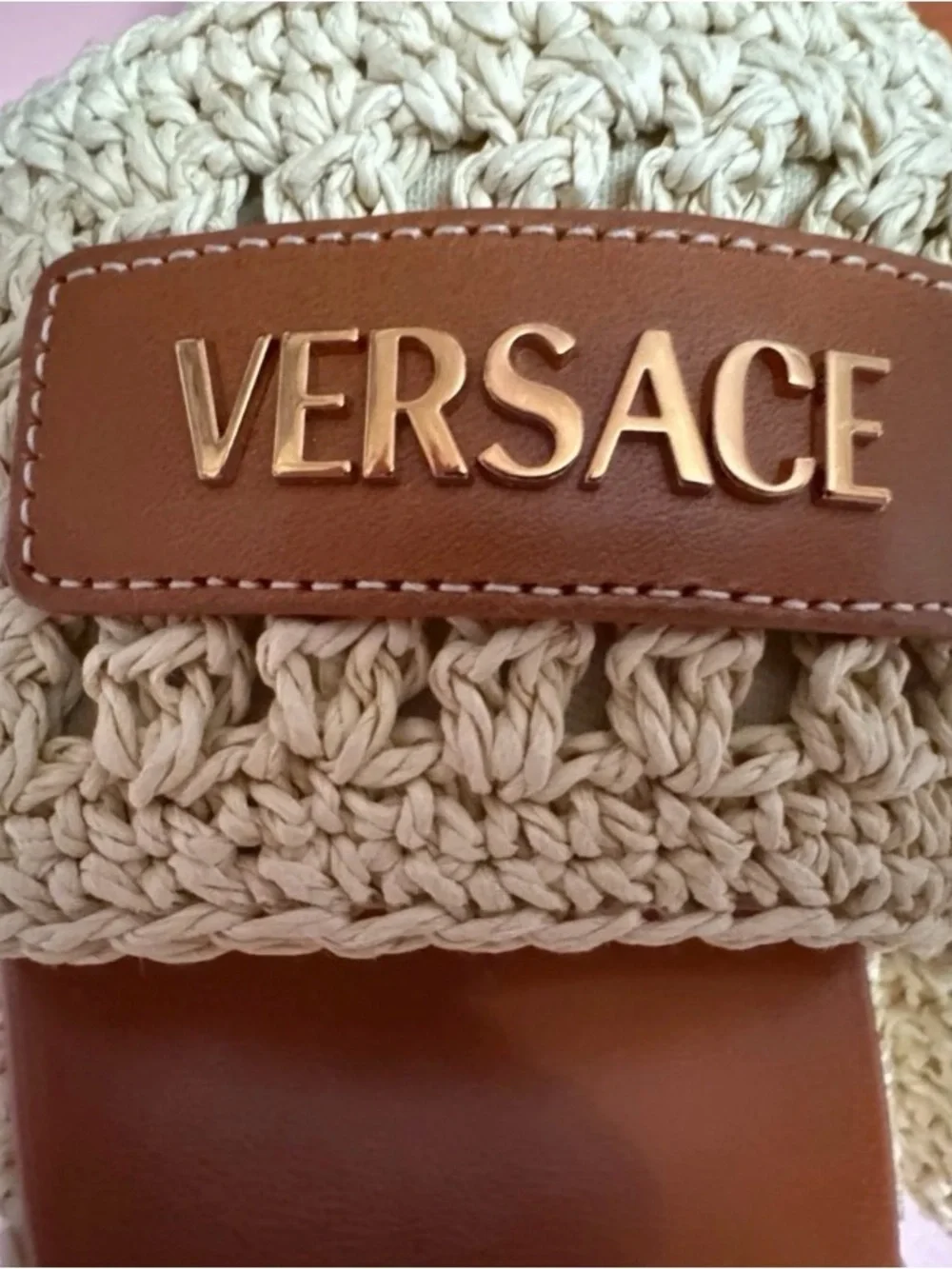 Versace 55MM  Espadrille Mules womens size 38/US 8